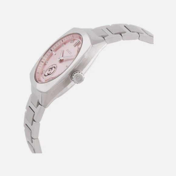 Gucci Interlocking G Quartz Pink Dial Ladies Watch